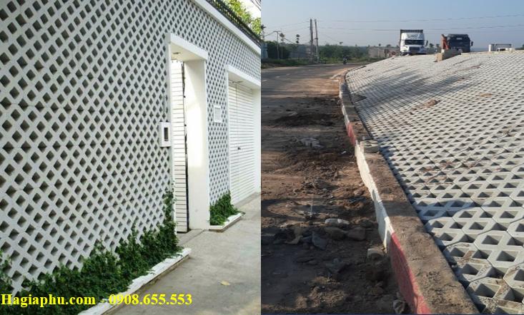 Gạch trồng cỏ lót mái ta luy và xây tường