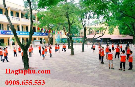 Sân trường gạch terrazzo